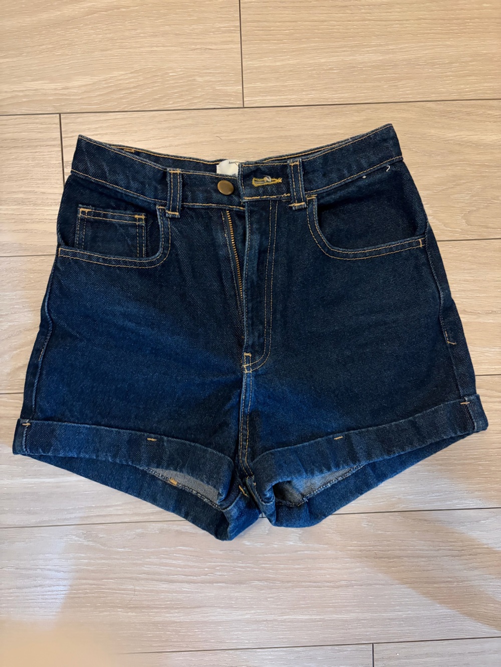 American Apparel Dark Indigo Denim Shorts